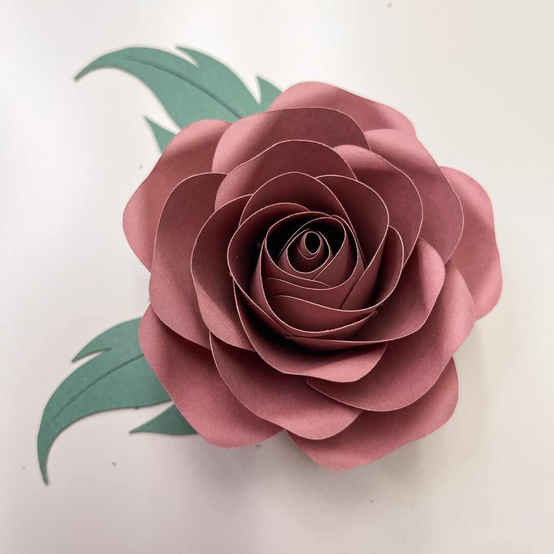 Small Paper Roses 2d PDF Tiny Rose #3 Paper Flower - 6 Different Sizes -trace and Cut ...
