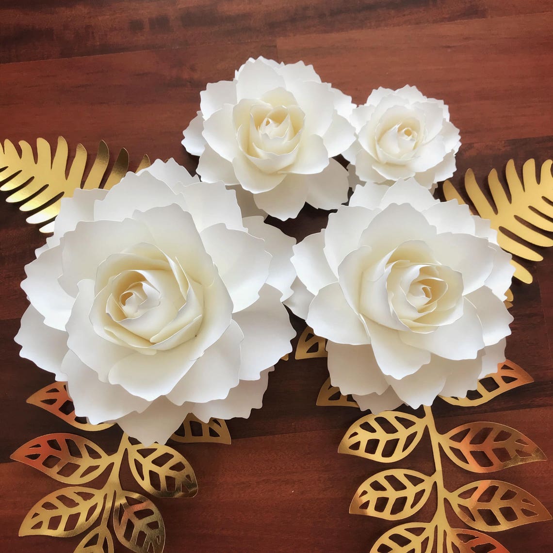 PDF Tiny Rose 2 Paper Flower 6 Different Sizes Trace And Etsy