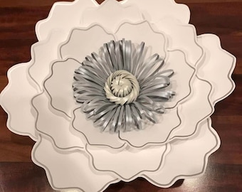Paper Flowers -PDF Petal #35 Paper Flower Template with base, DIGITAL - Original Design by Annie Rose