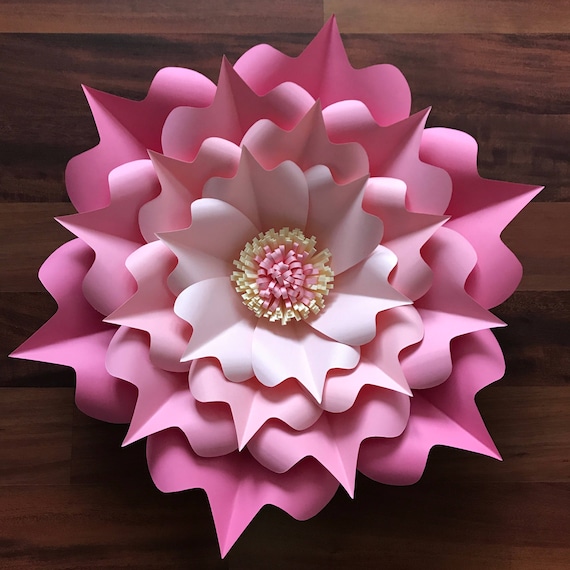 paper flowers svg petal 41 paper flower template digital version original design by annie rose cricut and silhouette ready paper flower project