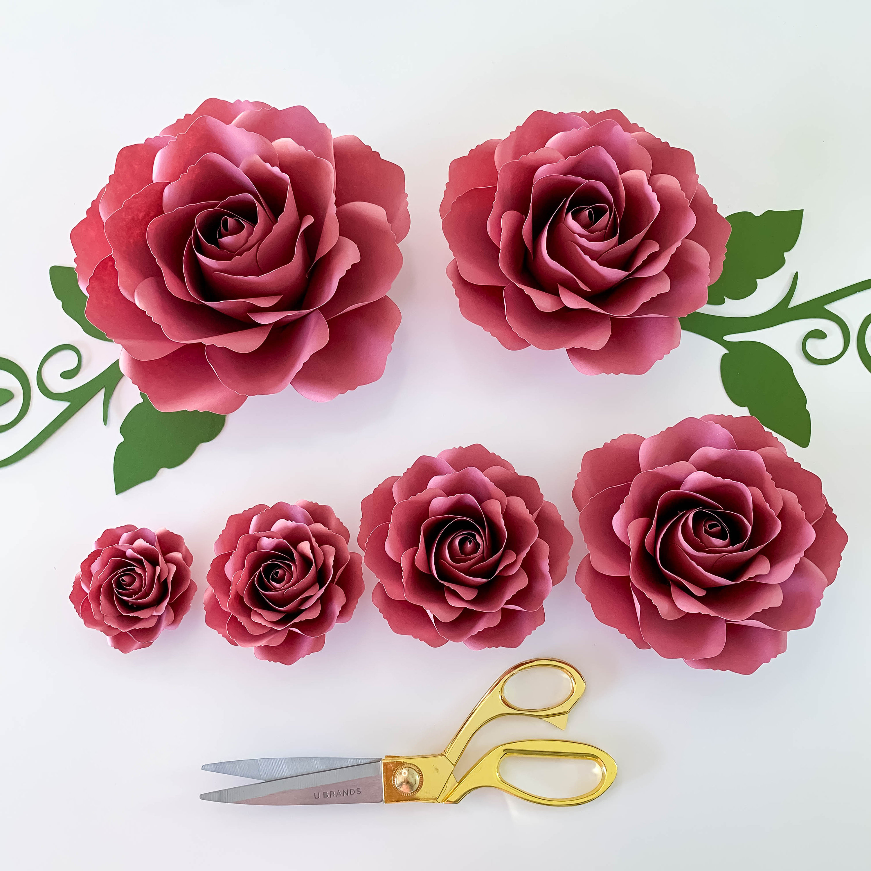 Paper Flowers PDF Tiny Rose 12 Printable Paper Flower Templates