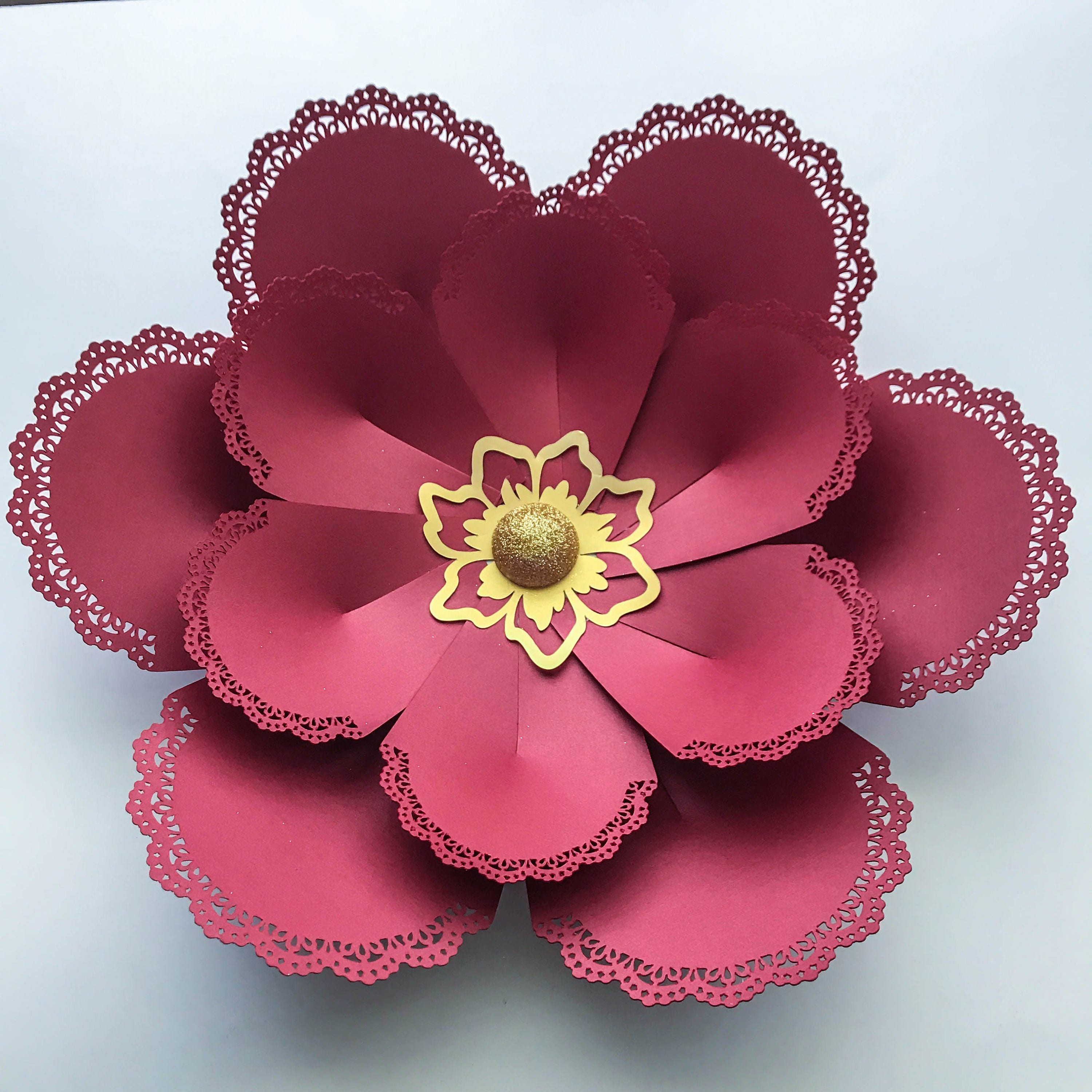 Download SVG Lace Petal#2 Flower Template with SVG Flat Center #21 included, Digital Version, Original ...