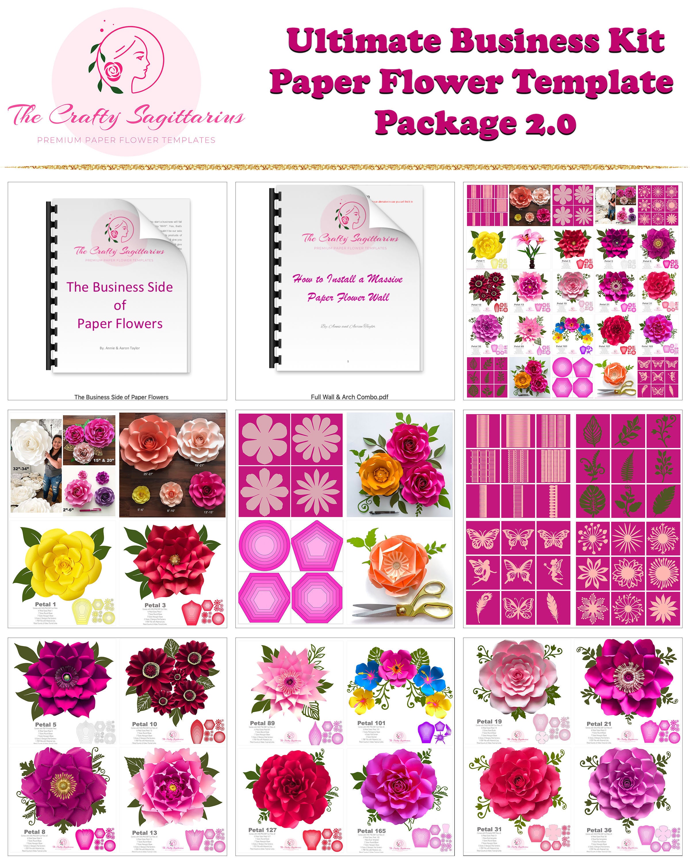 Ultimate Business Kit Diy Paper Flower Template Package 2 0 The