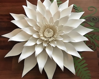 Paper Flowers -Paper Flowers - PDF Petal 89 Template- Trace and Cut Files DIY Giant Paper Flower Project (Not for Cutting Machines)