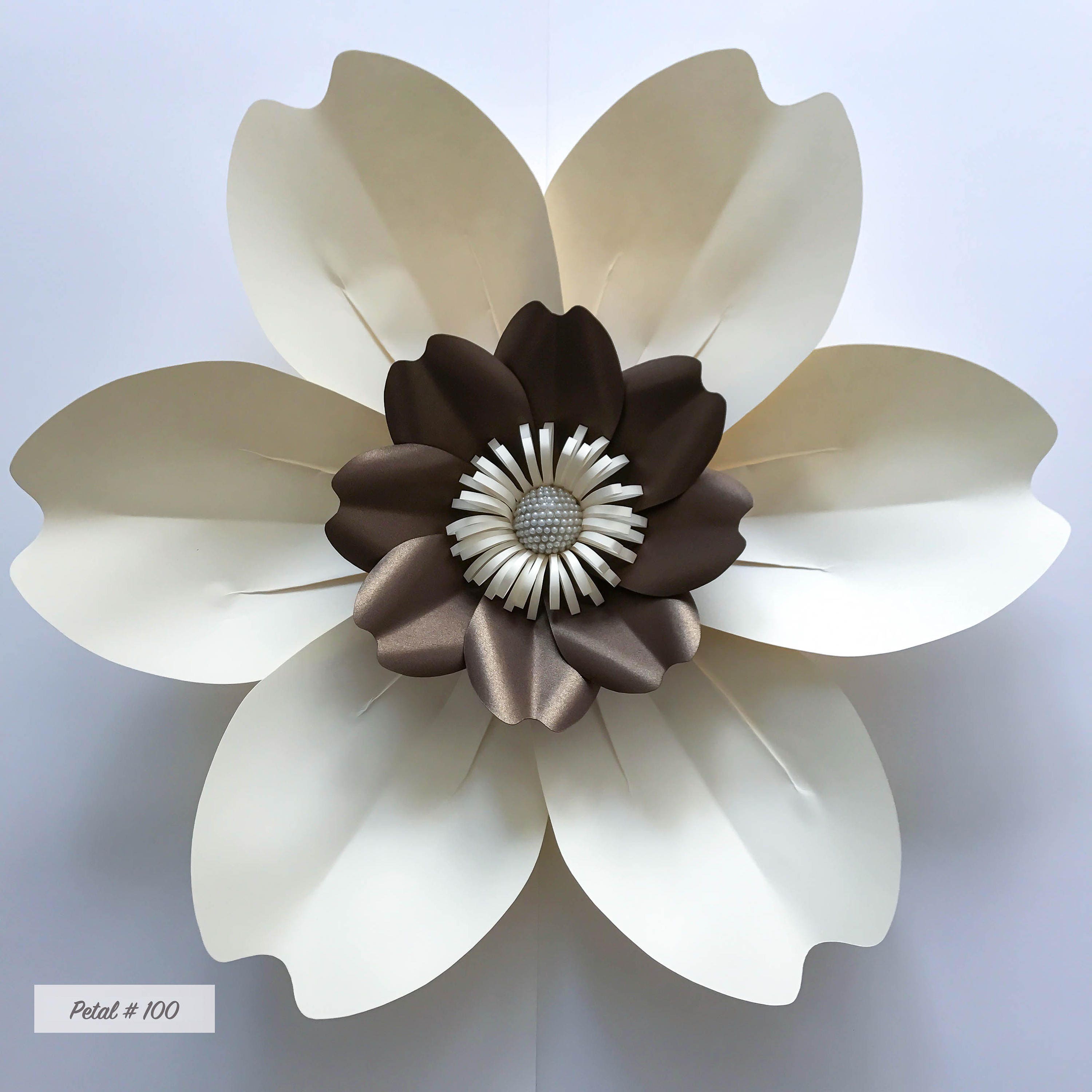 Paper Flowers PDF PETAL 100 Paper Flower template, Digital Version