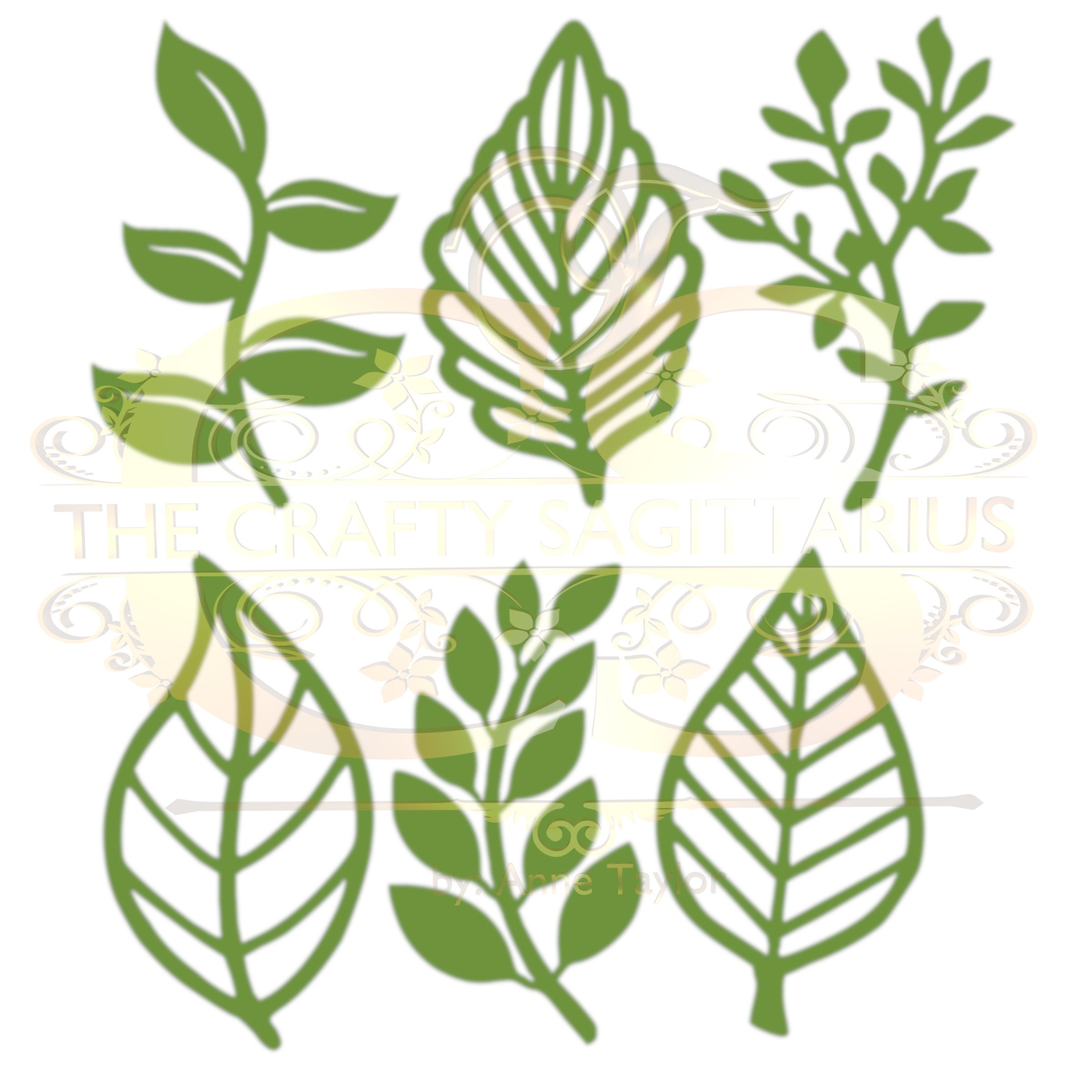 Set 9 SVG PNG DXF -6 different Leaves for Paper Flowers ...