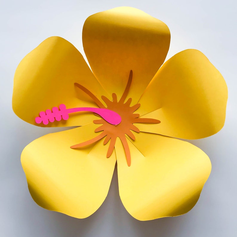 Download SVG DXF PNG Petal 101 Hibiscus Paper Flower Template Diy ...