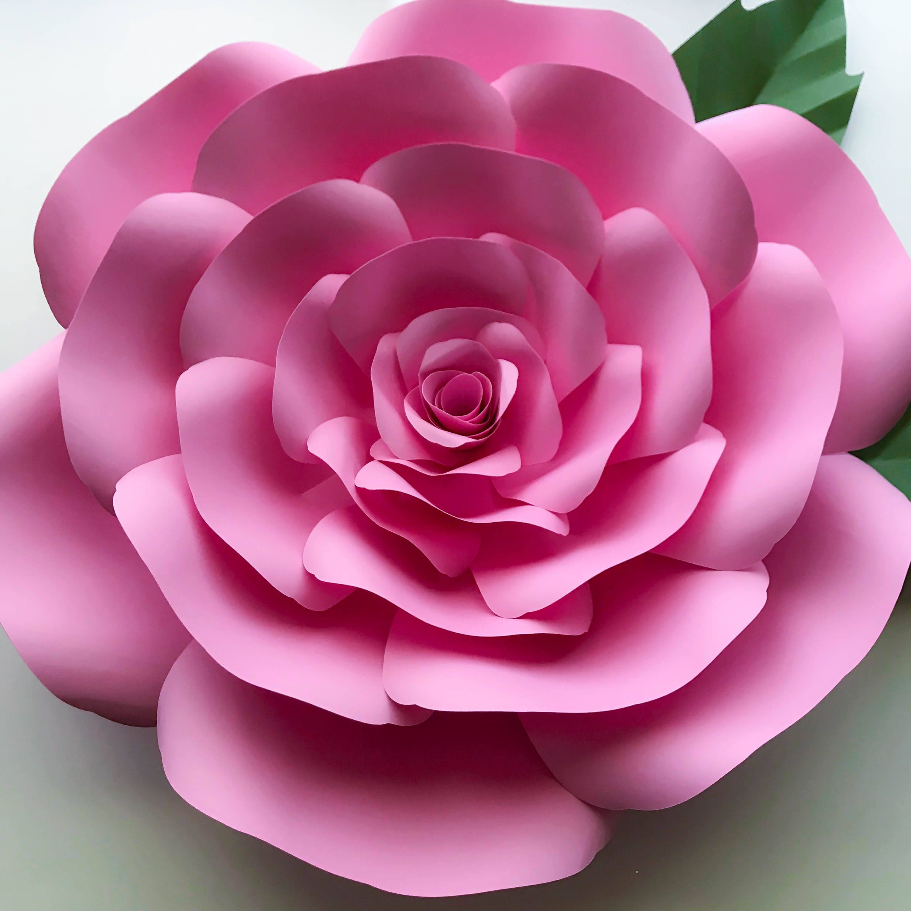 pdf petal 11 paper flower template w rose bub center