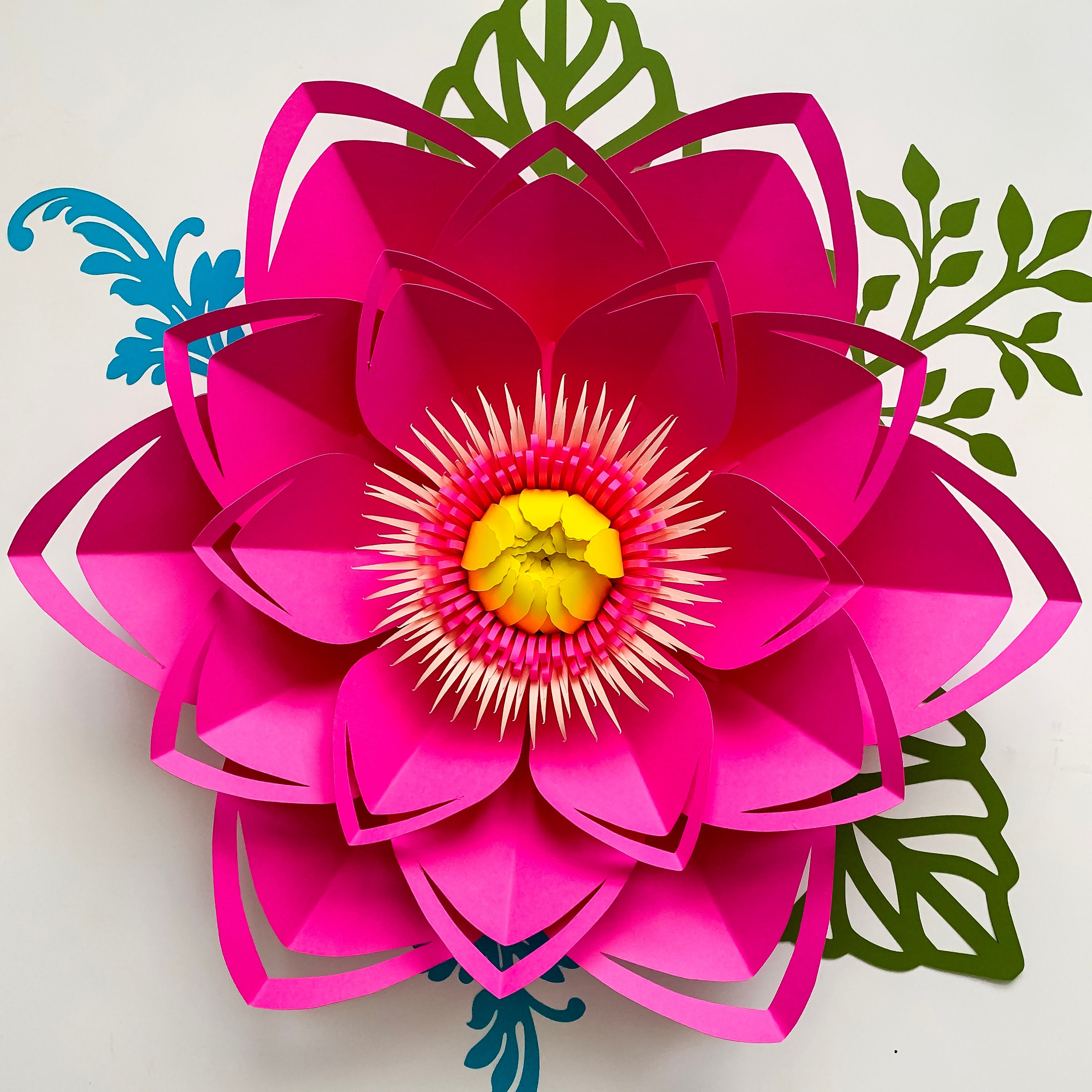 PDF Paper Flowers Petal 43 Plantillas 3D Y DIY Paper Flower Etsy Espa a