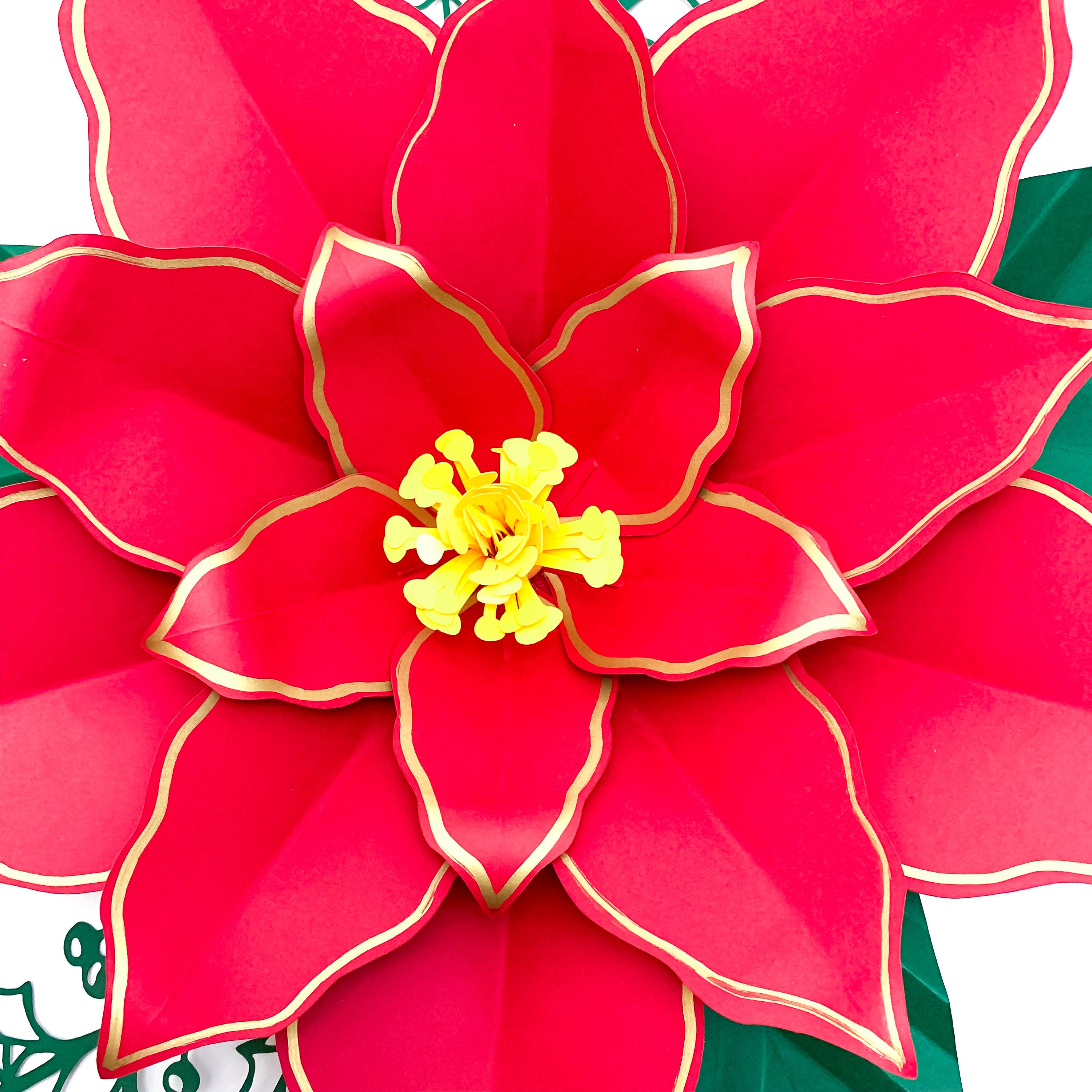 PDF Paper Flowers Poinsettia 4 Templates 3d DIY Paper flower Christmas