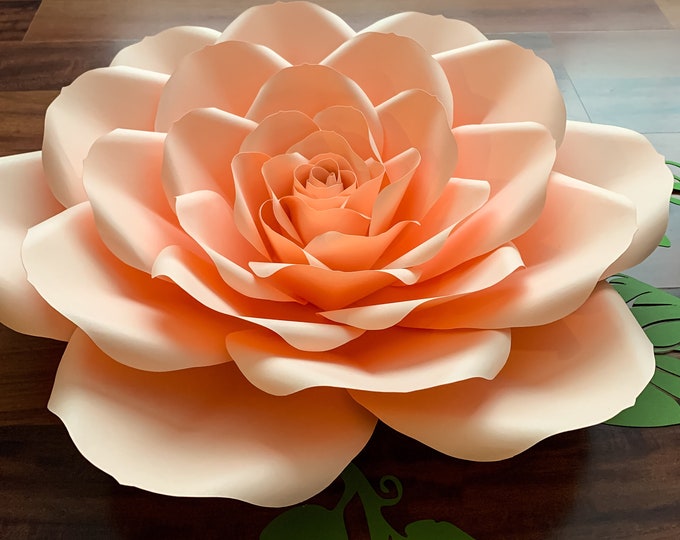 PDF Petal 24 Printable DIY Giant Paper Flower Template Make Unlimited 20" Rose or Various Sizes Paper Flowers w/ lots of Free Video Tutorial