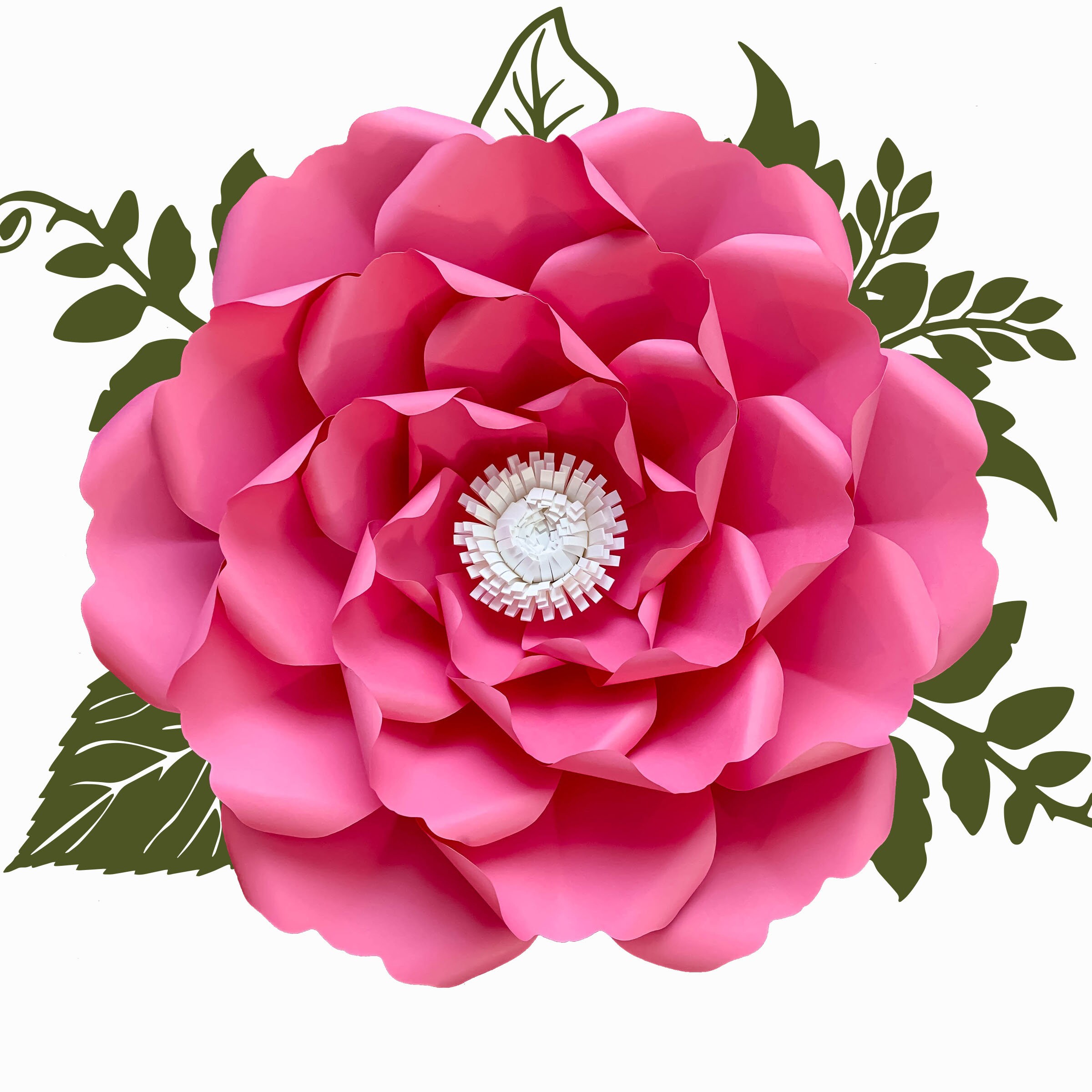 Download SVG PNG DXF Petal 30 Paper Flowers Template Cut file ...