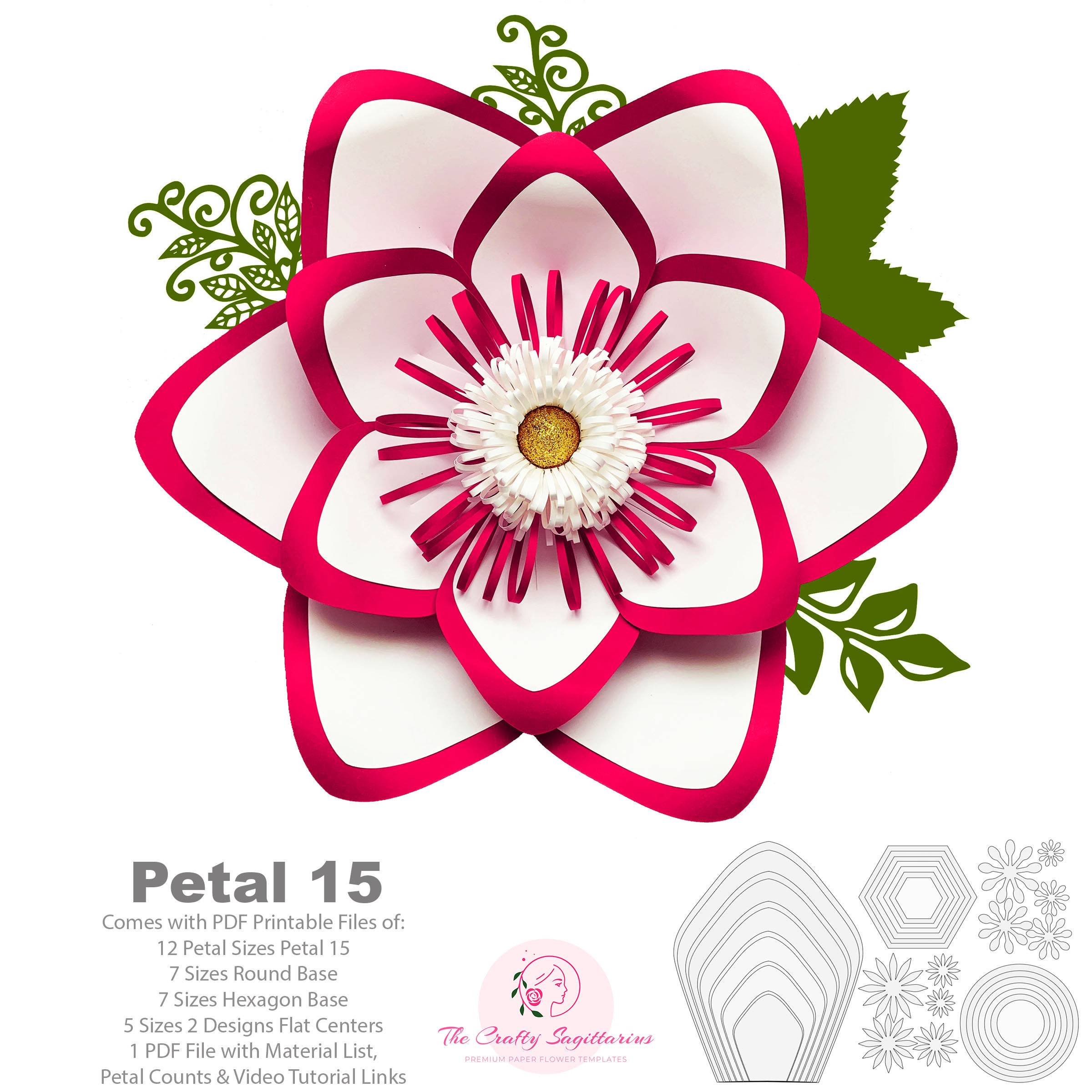 printable flower template cut out