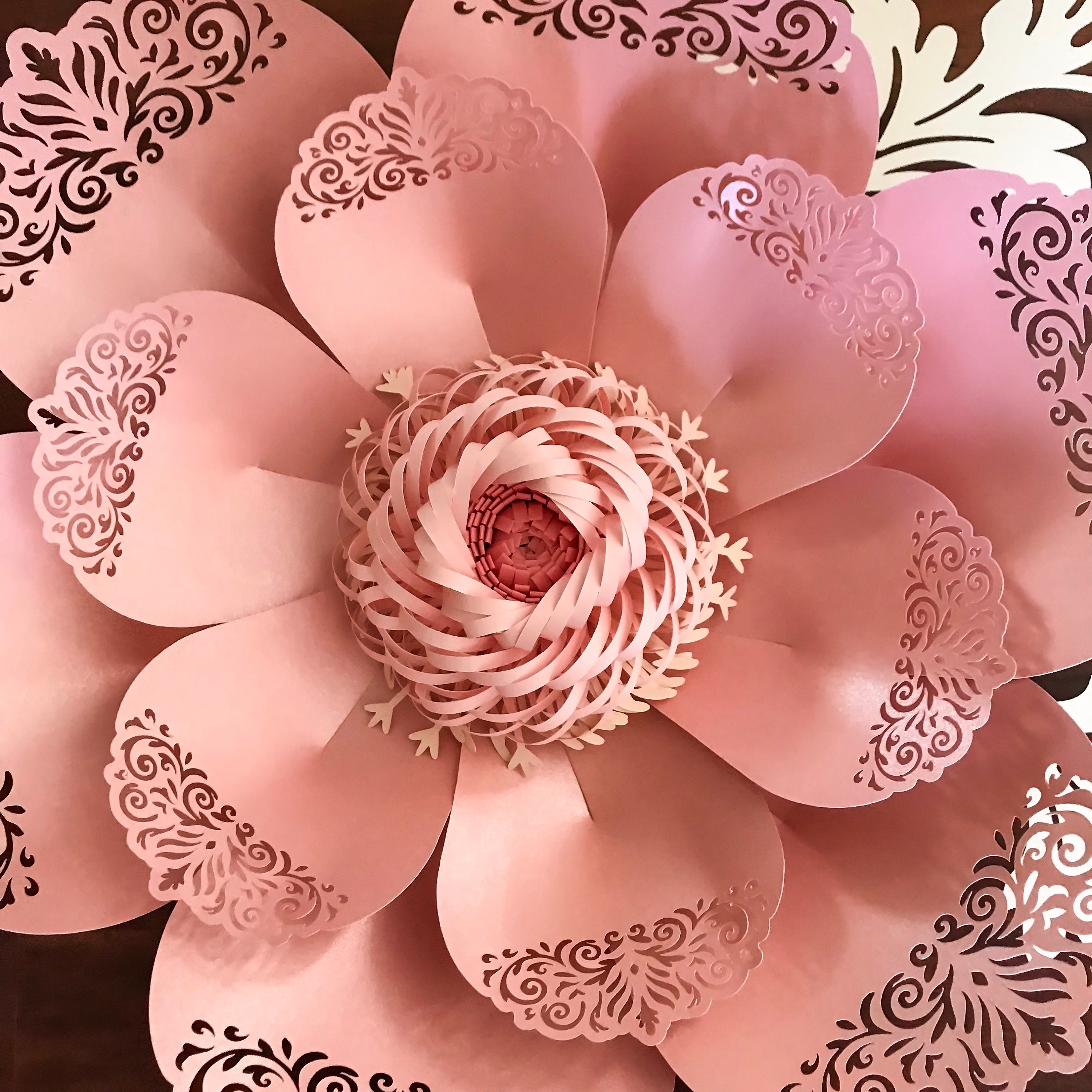 Download SVG PNG DXF Lace Paper Flower Template #8 for cutting ...