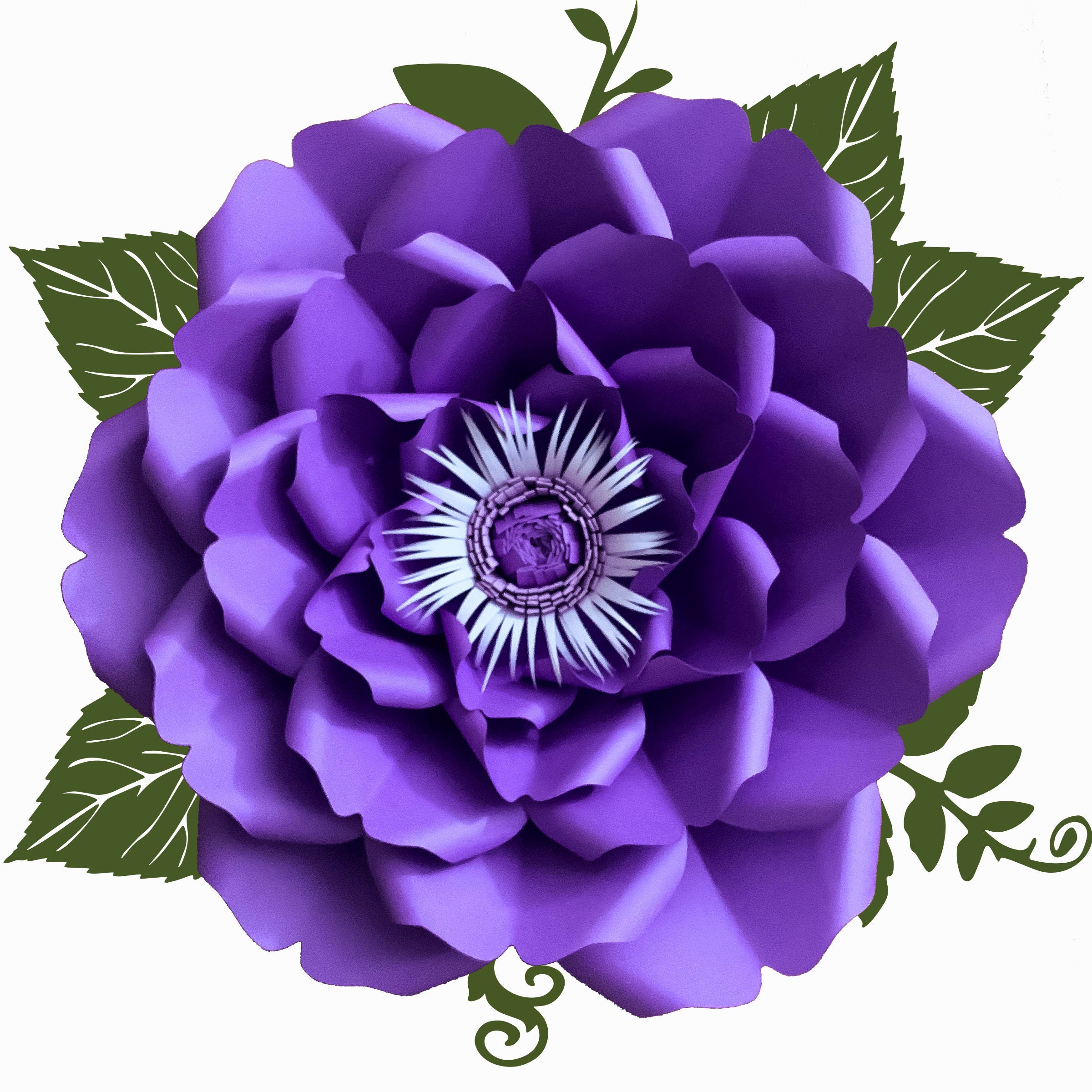Download SVG PNG DXF Petal 78 Paper Flowers Template Cut Files ...