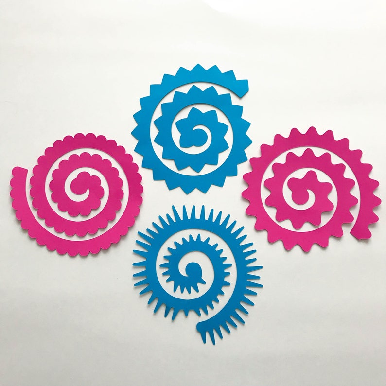 Paper Flowers SVG/PNG Set 2 Swirl Rosette Paper Flower - Etsy