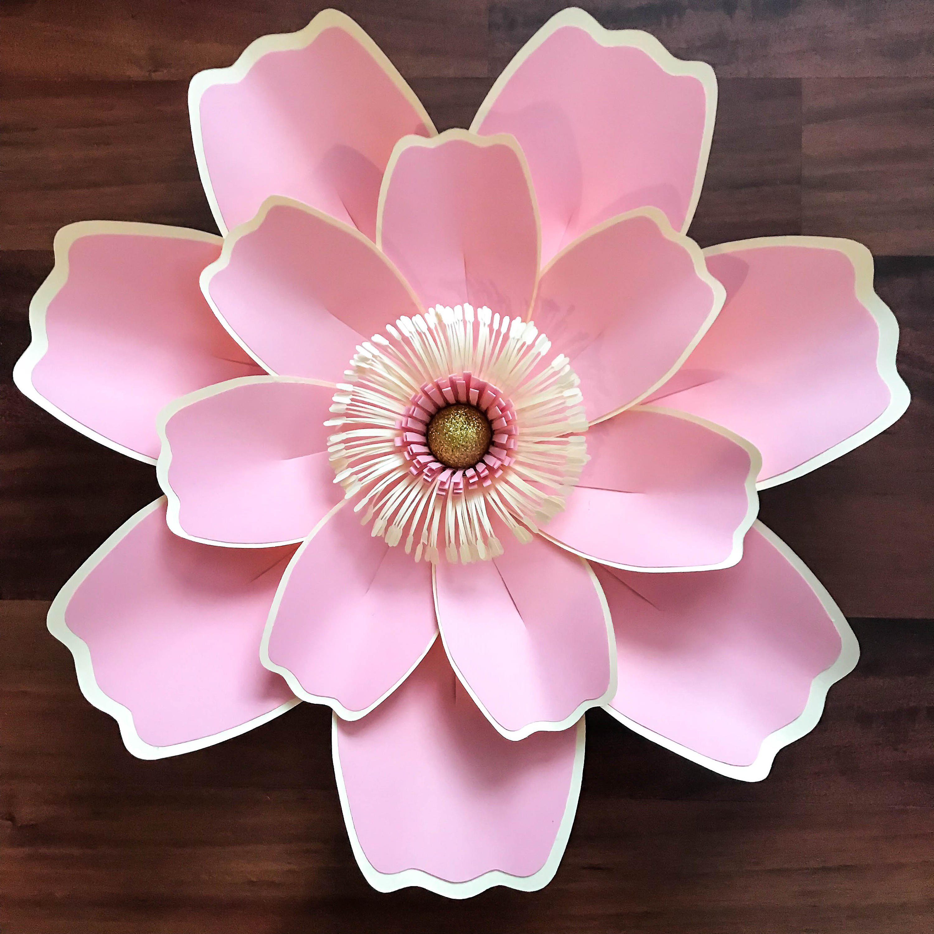 Paper Flowers -SVG/PNG Petal #123 Paper Flower Template with Base