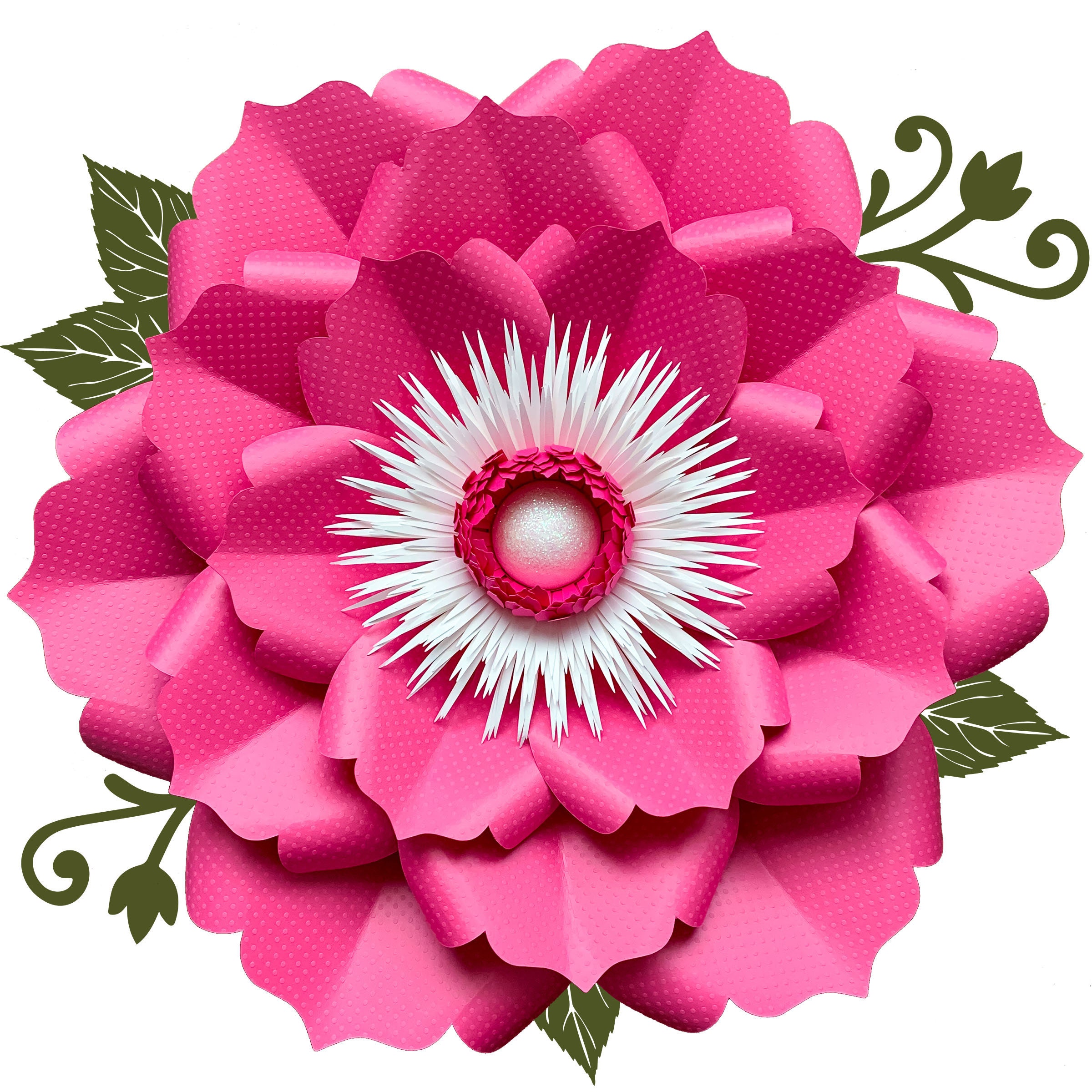 Download SVG PNG DXF Petal 22 Paper Flowers Template Flat Centers ...