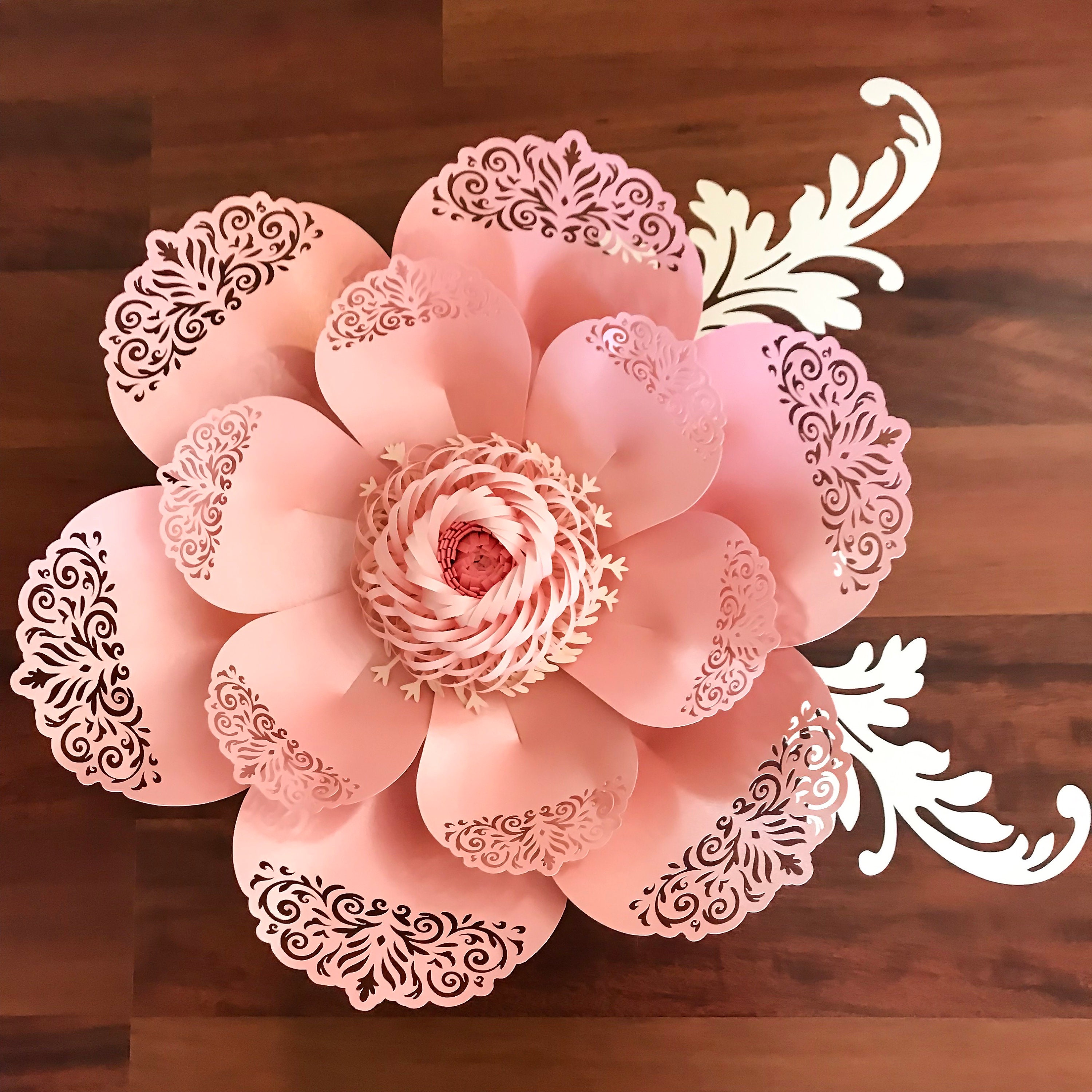svg png dxf lace paper flower template 8 for cutting machines 2