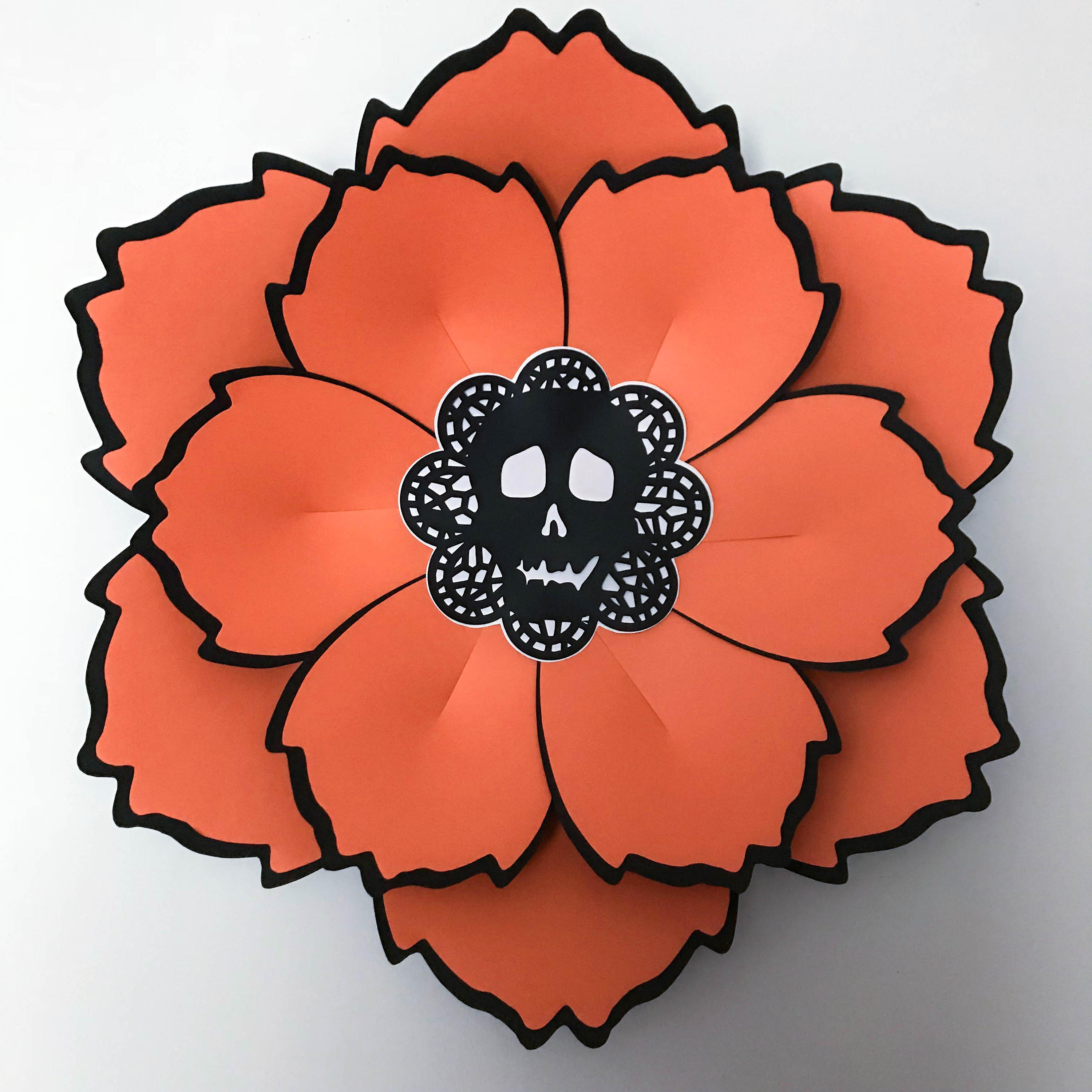 Download Paper Flowers -SVG Lacy Skull Paper Flower CENTER ...
