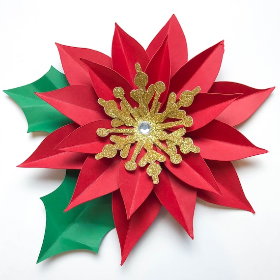 PDF Navidad Poinsettia papel flores Digital en Versión - Etsy España PDF Navidad Poinsettia papel flores Digital en Versión - Etsy España