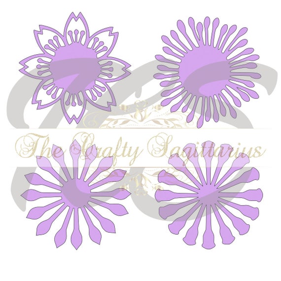 Svg Set 3 6 Different Flat Center For Paper Flowers Diy And Handmade Giant Paper Flower Templates Cricut And Silhouette Machine Use Only Origami Paper Party Supplies