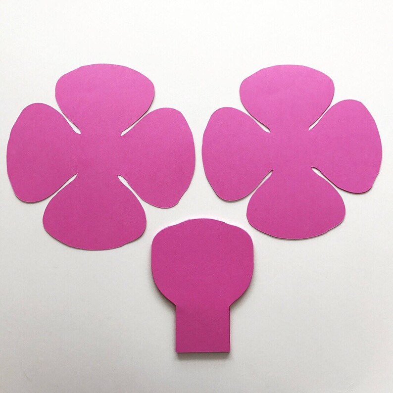 paper flowers pdf small rose petal template digital