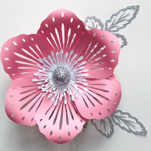 Paper Flowers SVG Lace Petal6 Template Flat Center - Etsy