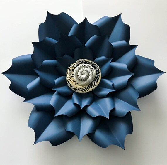 pdf petal 5 paper flower template printable for trace and