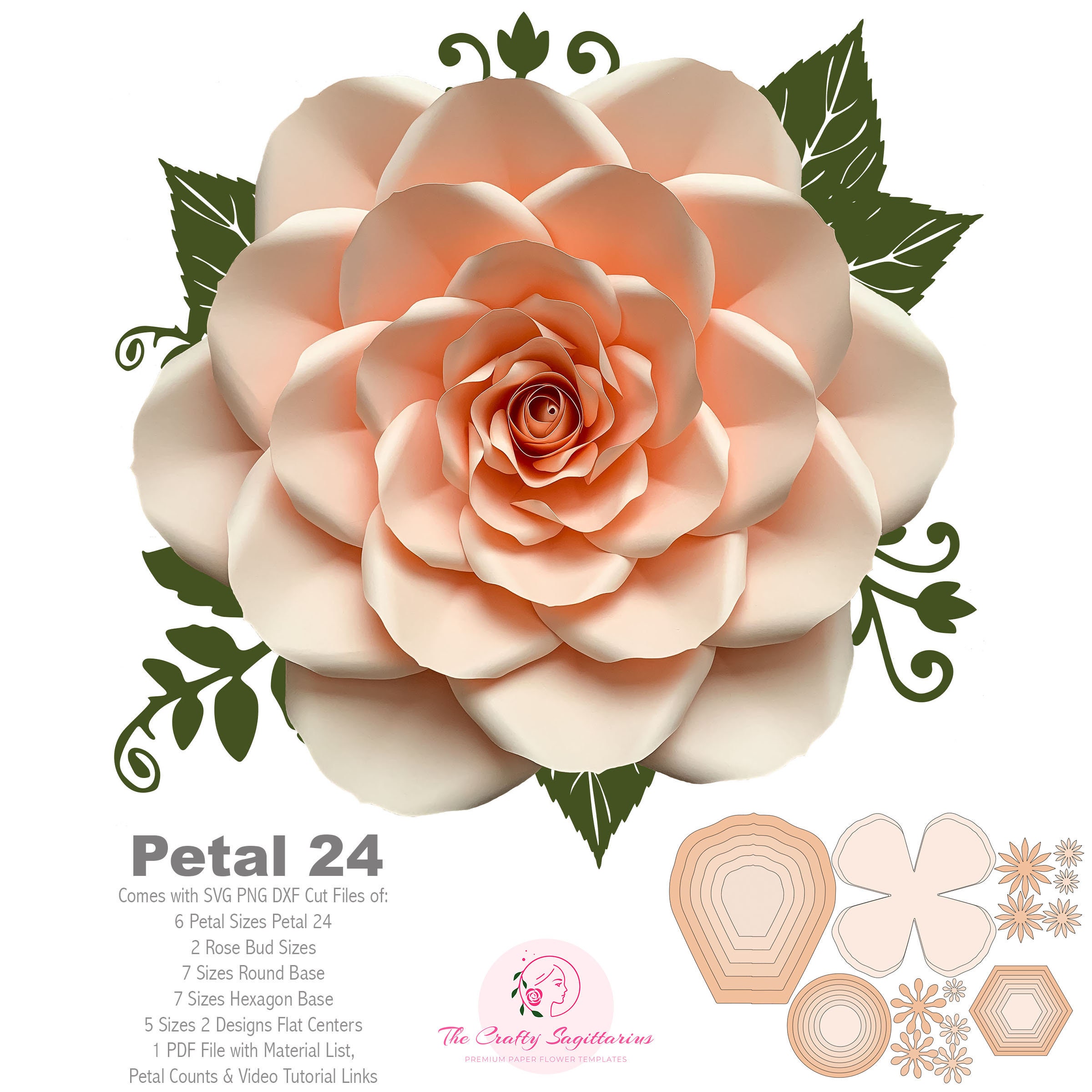 Printable Giant Paper Flower Template Free Printable Templates Best 