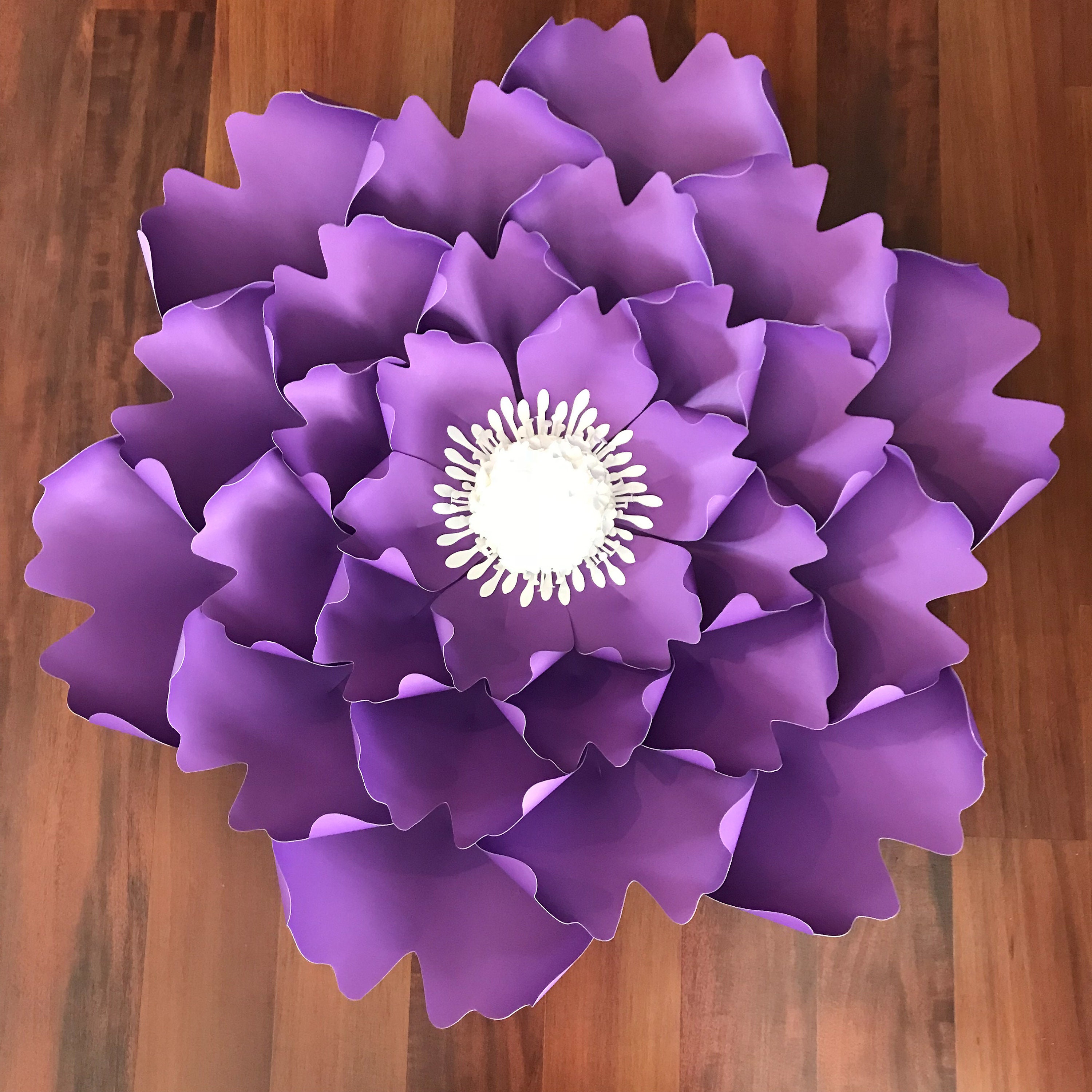 PDF Petal 13 Paper Flower Templates With Base N Center Instant Download 