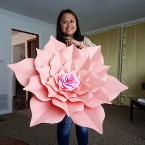 SVG DXF 41&quot; Rosa Mystica Paper Flowers Template Cricut Silhouette Cutting Machines Ready for Wedding and Event Decor & Paper Flower Backdrop