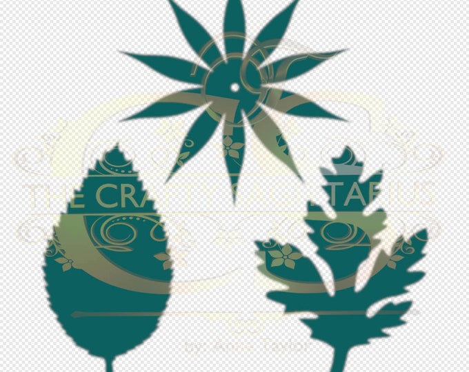Svg PNG Dxf Components for Tiny Paper Flowers on a Stem MACHINE use Only Cricut and Silhouette DIY and Handmade Leaves Templates