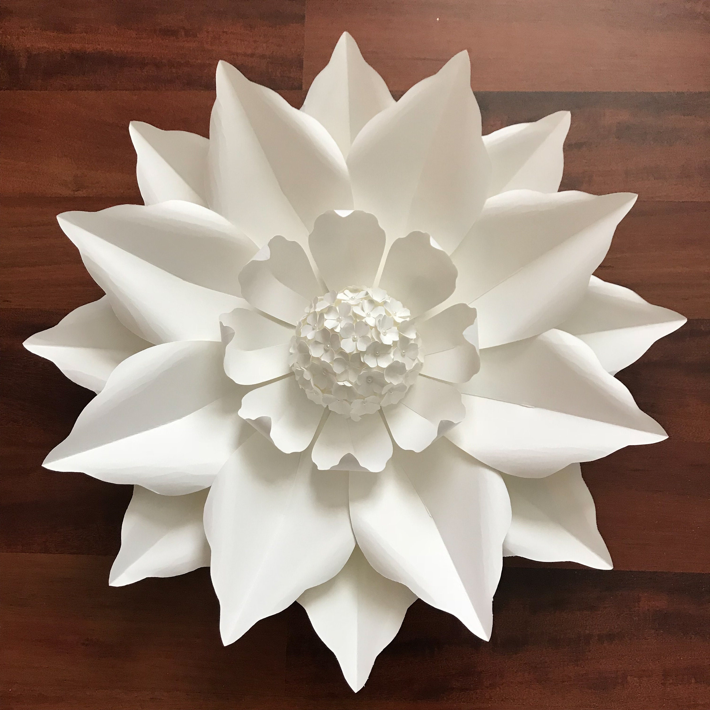 Hydrangea in SVG PNG DXF Paper Flower Template for Cutting Machine