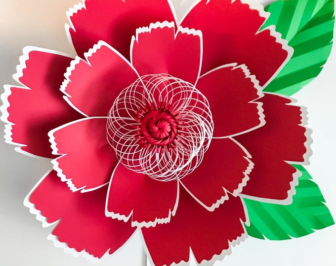 Paper Flowers -PDF Petal #131 Paper Flower template, Digital Version, Original Design by Annie Rose