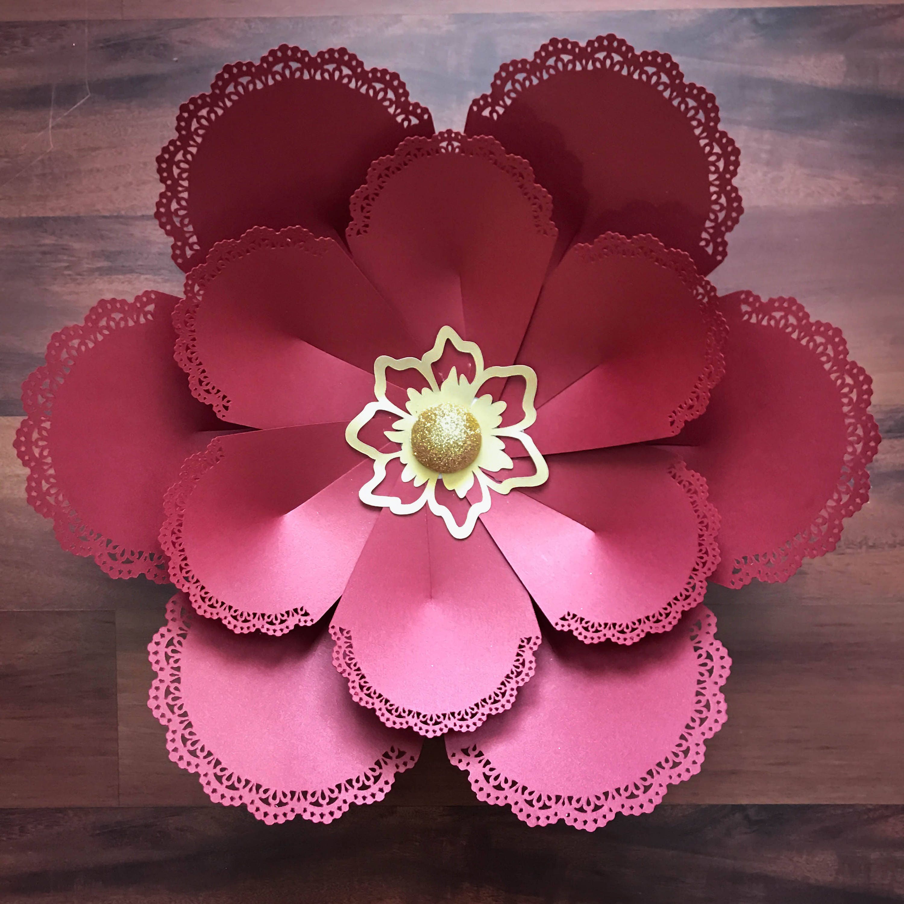 Download SVG Lace Petal#2 Flower Template with SVG Flat Center #21 ...