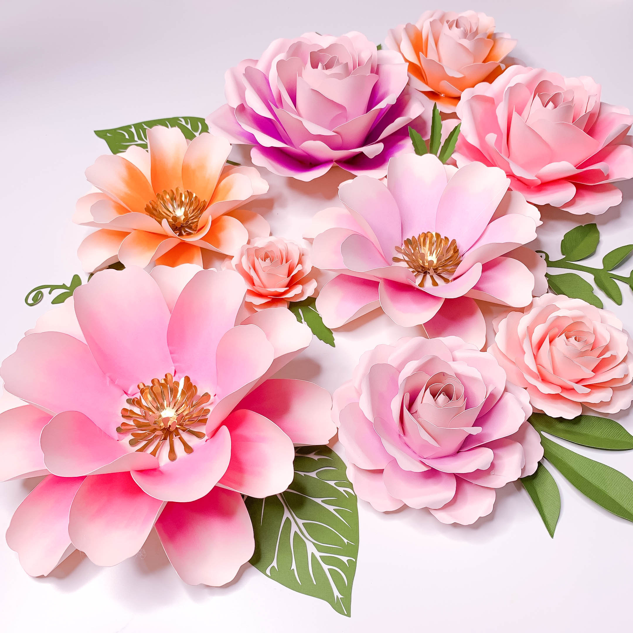 tiny rose 13 pdf 6 sizes 2 7 inches paper flowers when