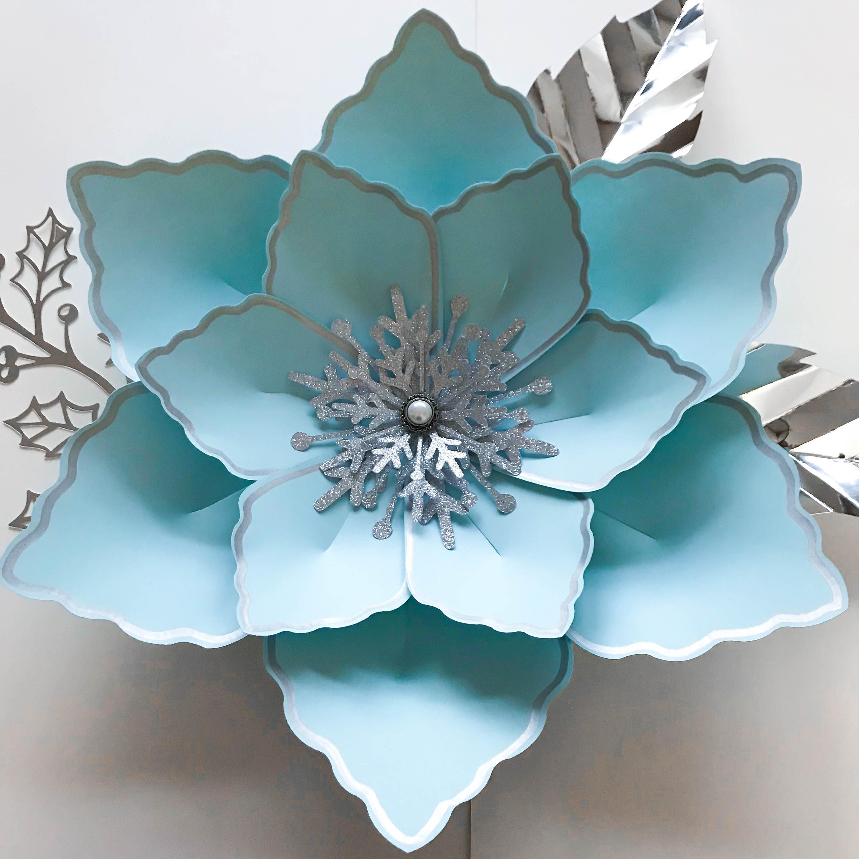 PDF Petal 12 Printable Paper Flowers Template Instant Download with