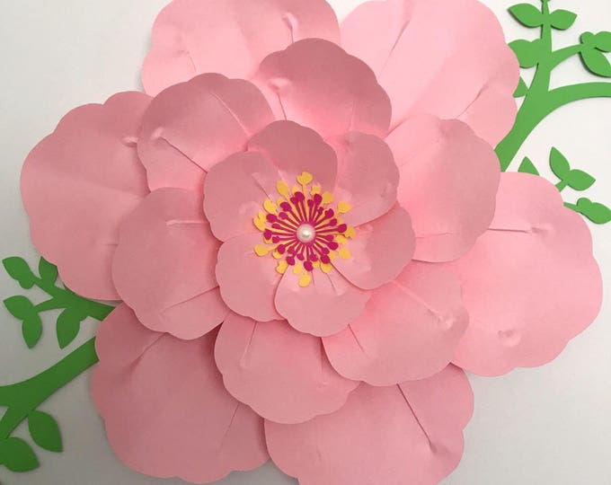 Petal 42 Paper Flowers -PDF Paper Flower Template, Digital Version Including The Base - The Cherry Blossom #42