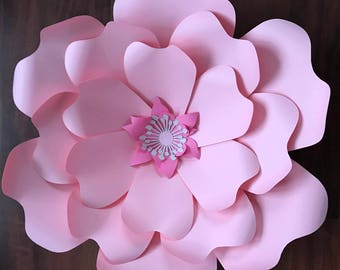 PDF Petal #52 Paper Flower template  Digital Version, Original  by Annie Rose, Cut & Trace Stencil. Diy 8-23 inches Flower-PETAL ONLY