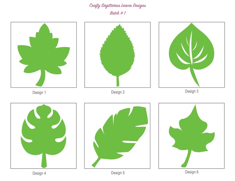 Download Paper Flowers SVG Digital Leaf Template 5 Cricut and | Etsy