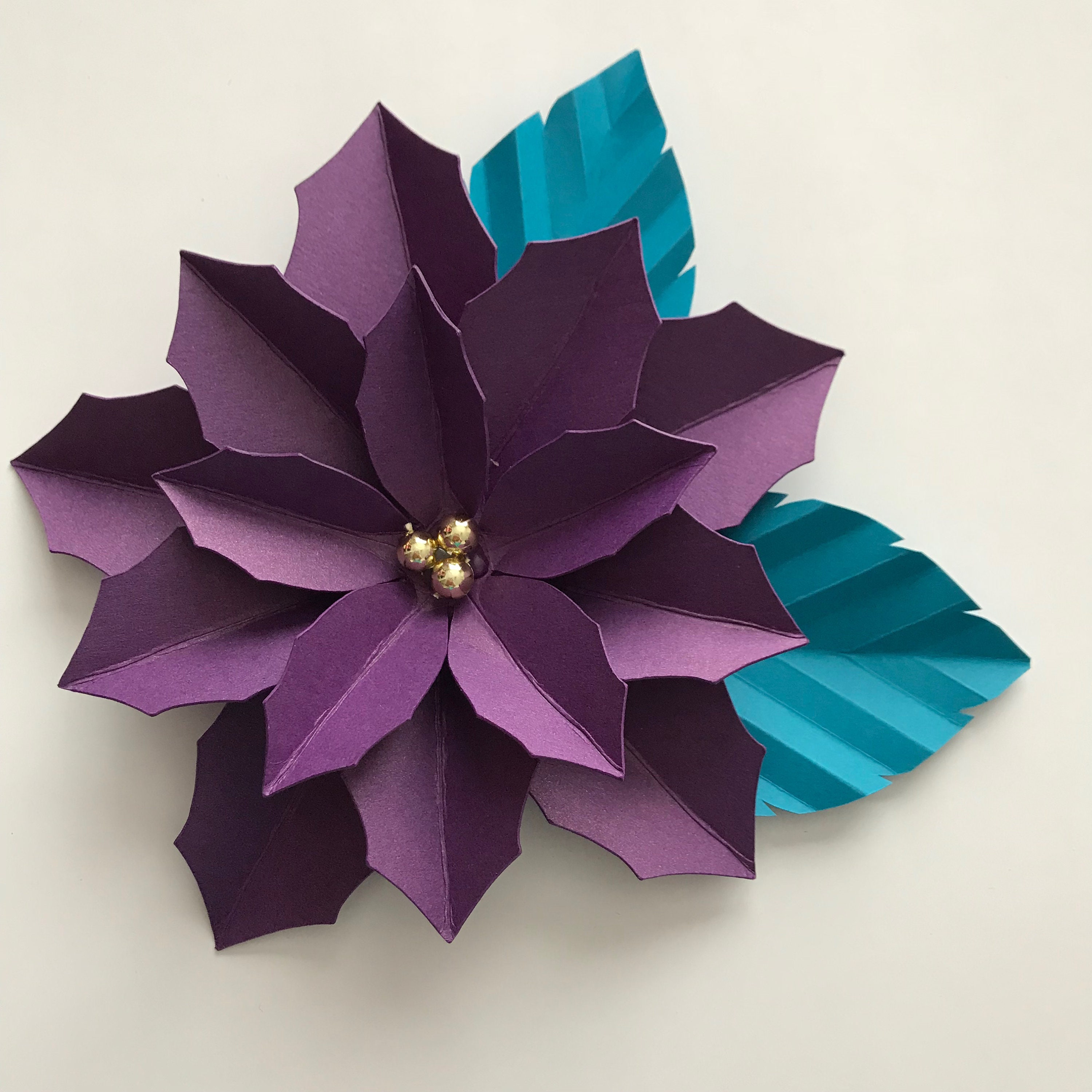 Paper Poinsettia Christmas Flower Template 3E1 Paper Poinsettia Christmas Flower Template 3E1