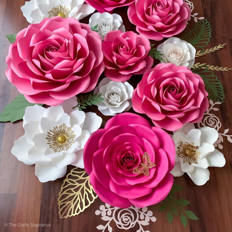 PDF Paper Flowers Petal 162 Templates 3d DIY Paper flower for Wedding and Event Decor DIY 17-18 Printable Trace cut Files handmade decor