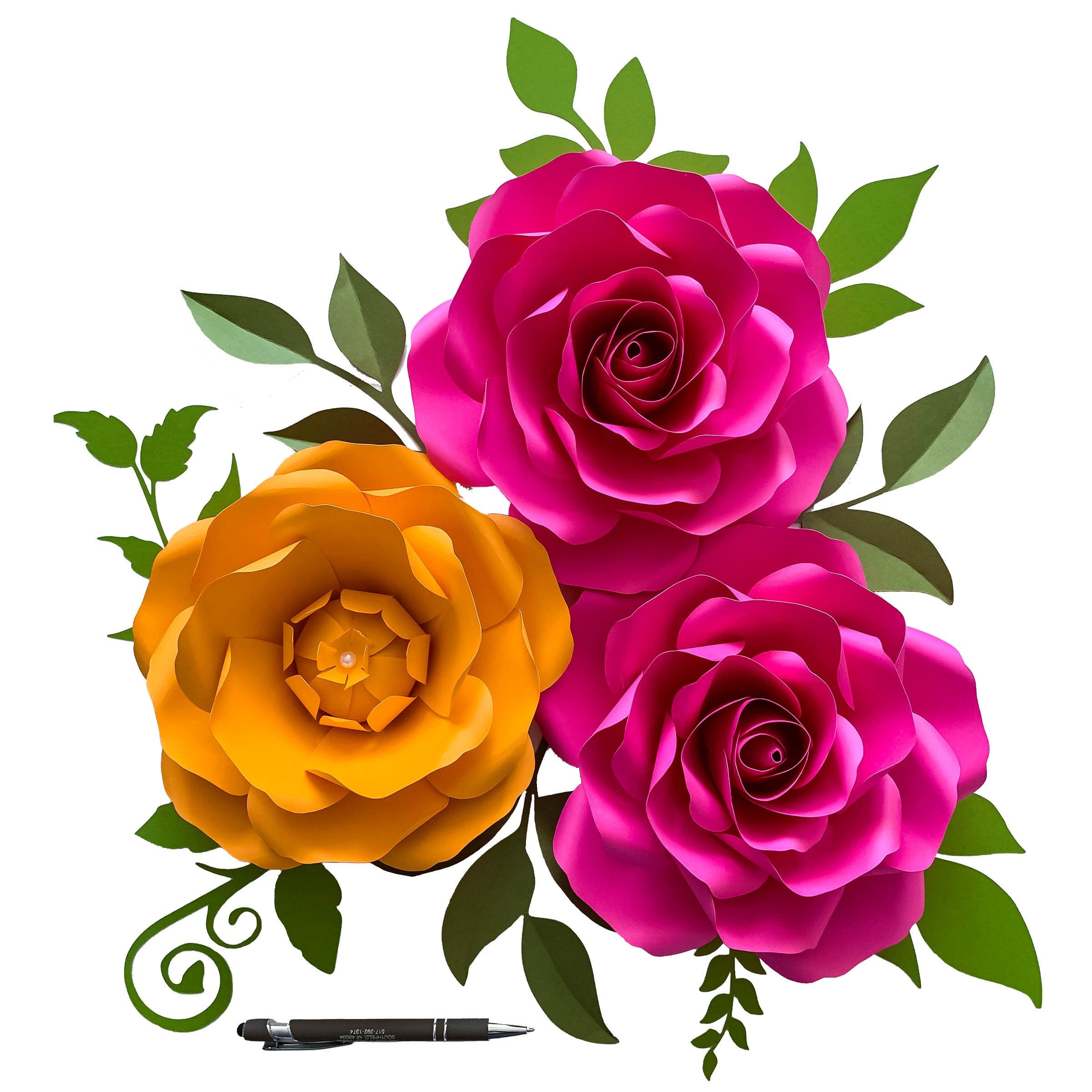 Download SVG PNG DXF Morning Rose Template for Cricut and ...