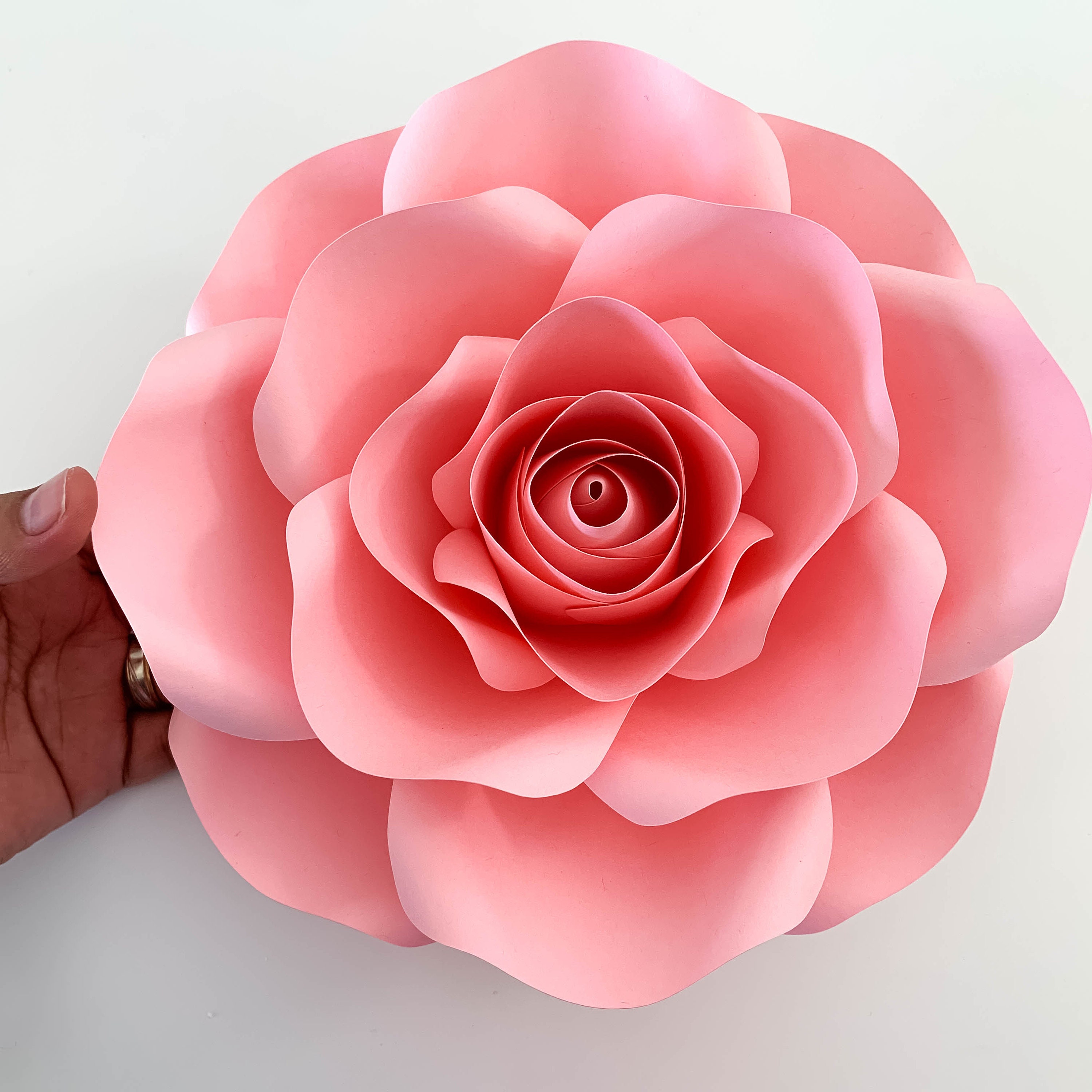 Paper Flowers PDF Small Rose Petal Template, Digital Version 7 to 9