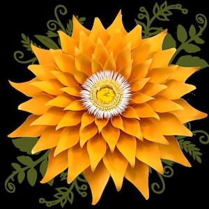 Paper Flowers -Paper Flowers- SVG Petal 89 (Dahlia) Paper Flower Template - DIY Cricut and Silhouette machines ready