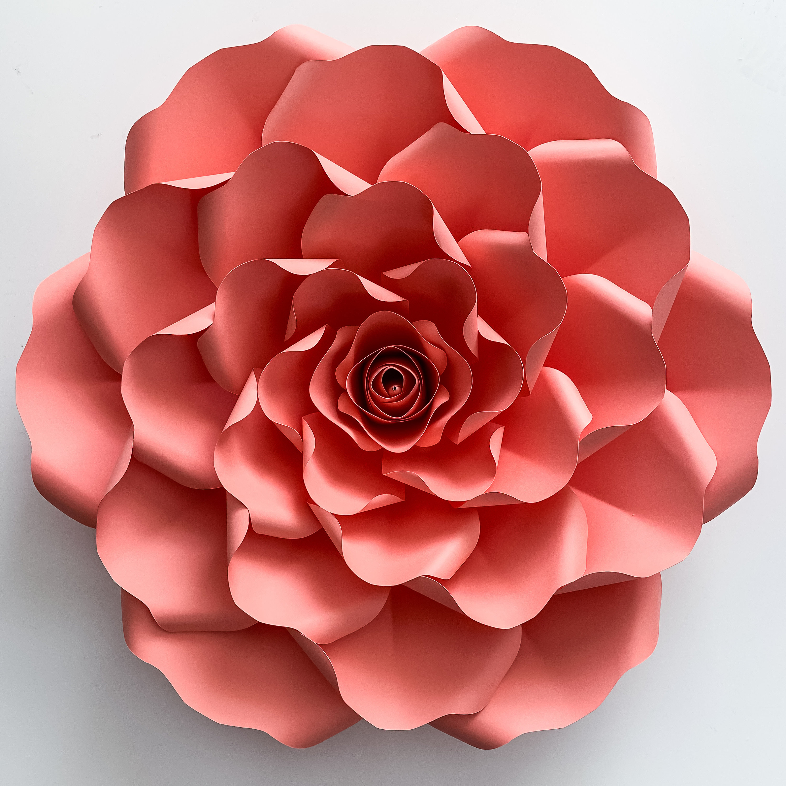 PDF Petal 36 Paper Flowers template w/ Rose Bub Center, printable for Cut & Trace Stencil DIY 19 ...