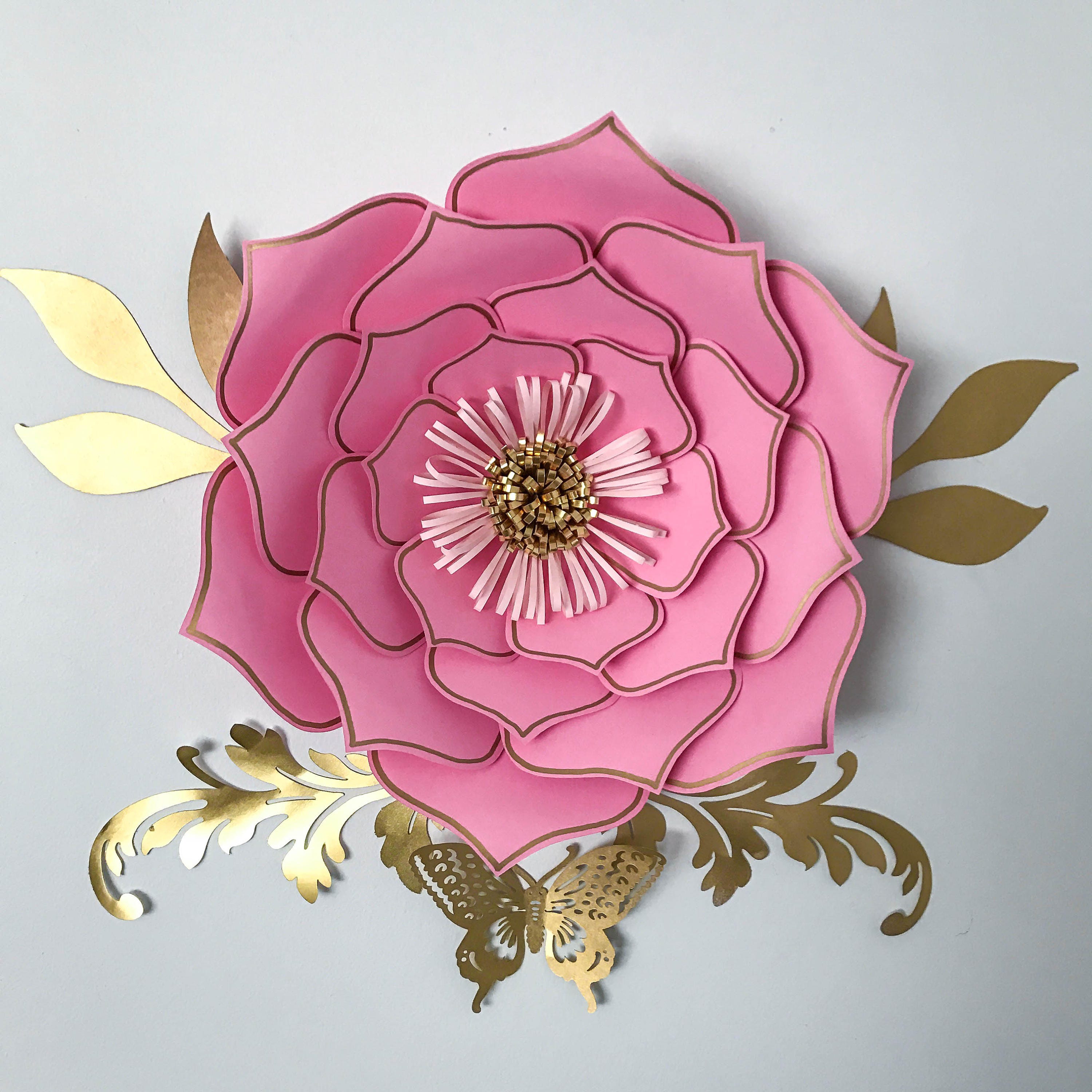 SVG DXF Petal 3 Paper Flowers Template Cricut Silhouette ...