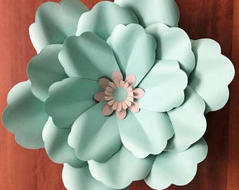 Paper Flowers -PDF Paper Flower Template with Base, DIGITAL version - Original Design by Annie Rose #53