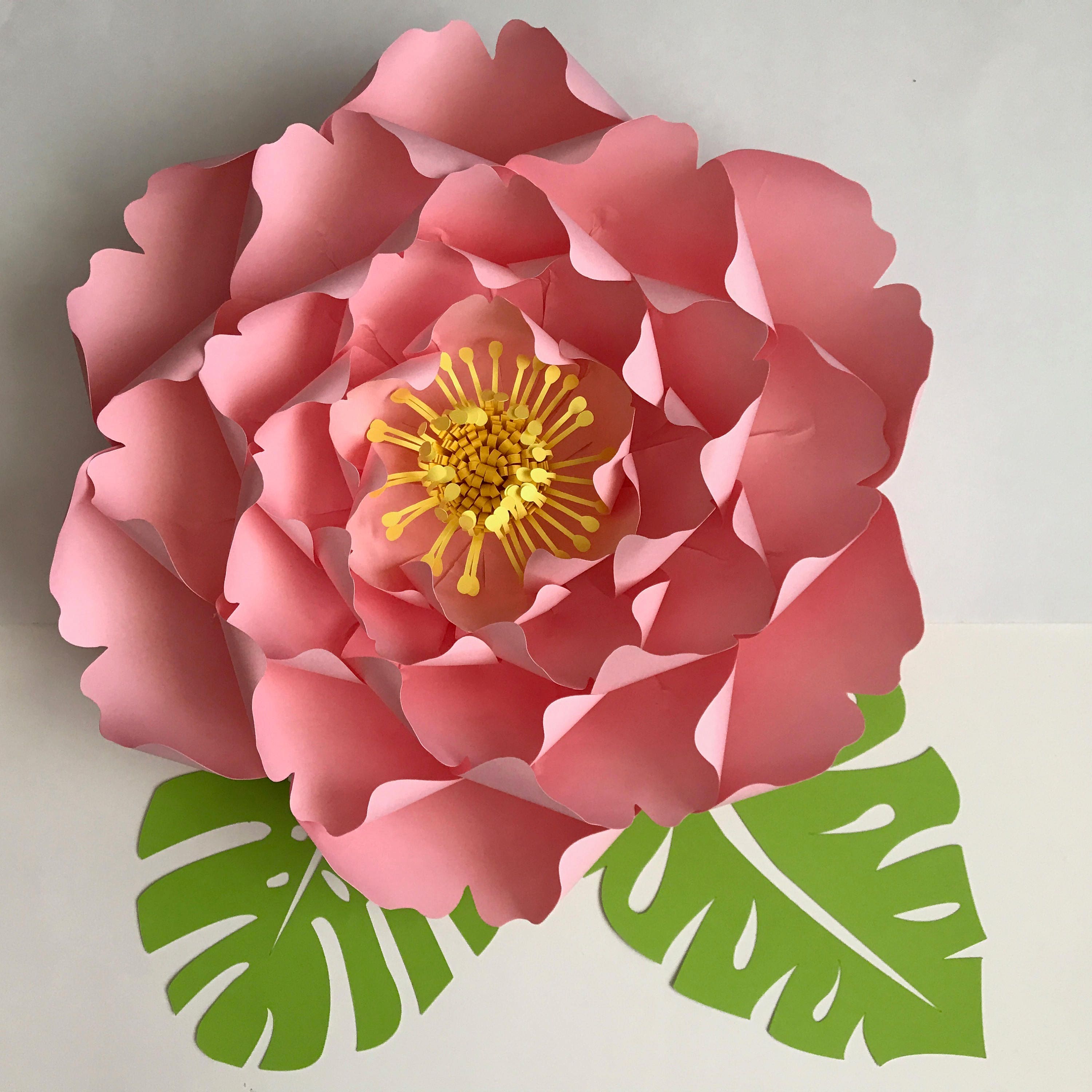 Download Paper Flowers SVG Files Petal 128 Giant Peony Cutting | Etsy